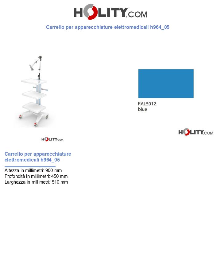 Carrello per apparecchiature elettromedicali h964_05