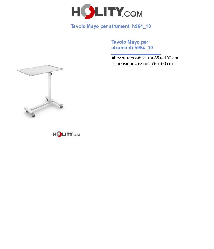 Tavolo Mayo per strumenti h964_10