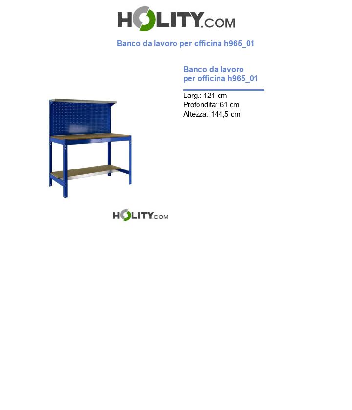 Banco da lavoro per officina h965_01