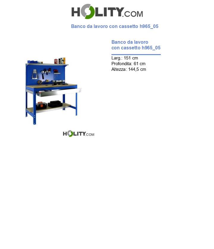 Banco da lavoro con cassetto h965_05
