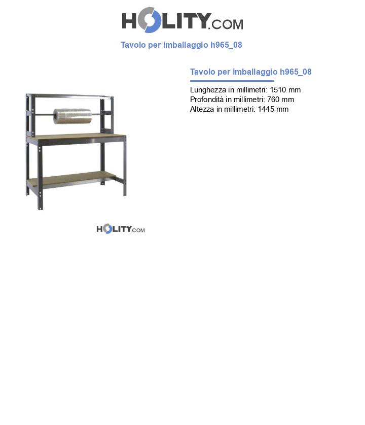 Tavolo per imballaggio h965_08