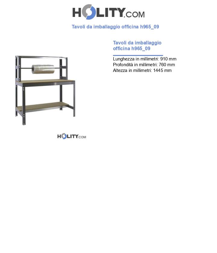 Tavoli da imballaggio officina h965_09