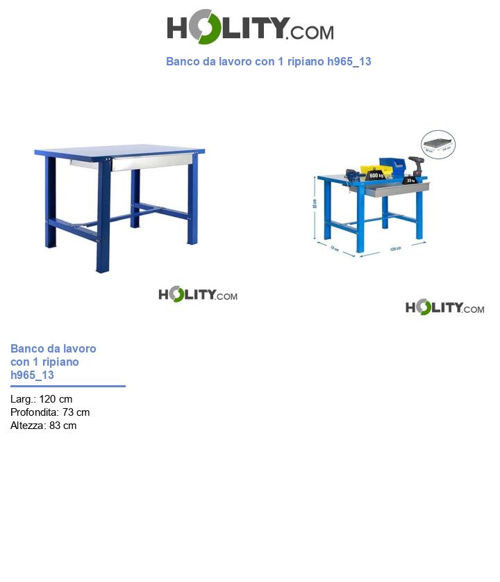 Banco da lavoro con 1 ripiano h965_13