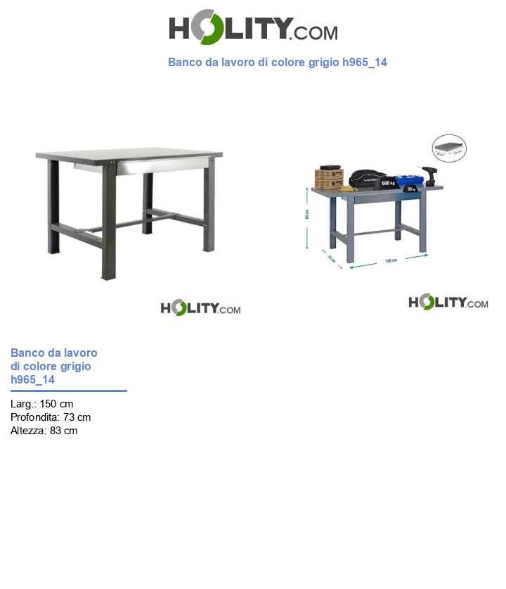 Banco da lavoro di colore grigio h965_14