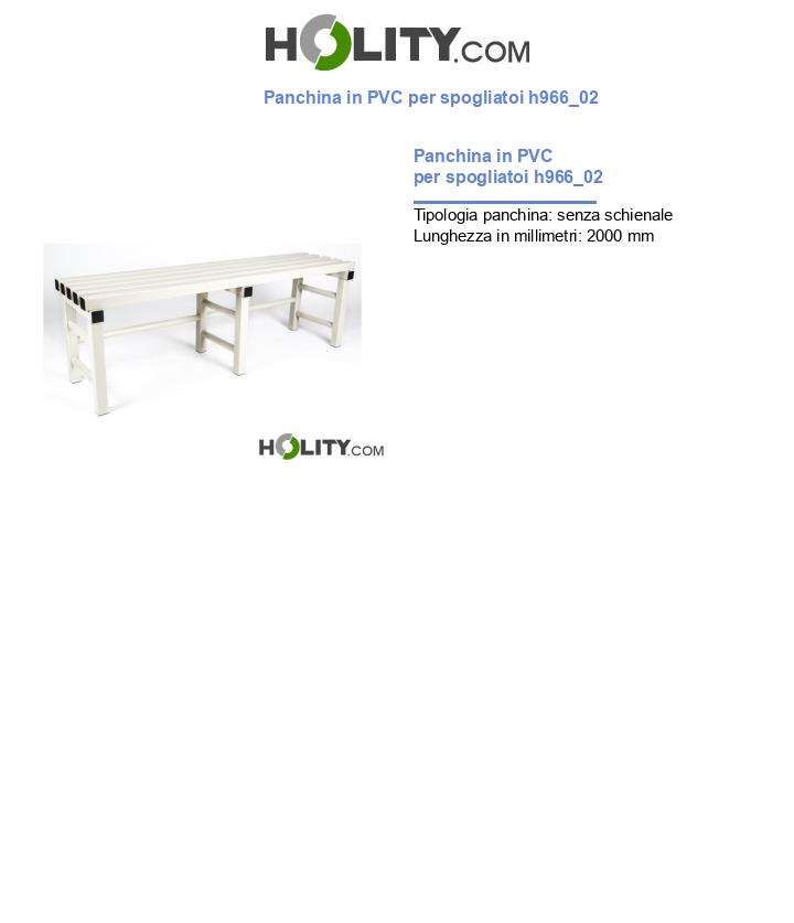Panchina in PVC per spogliatoi h966_02