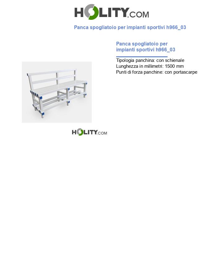 Panca spogliatoio per impianti sportivi h966_03