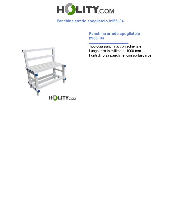 Panchina arredo spogliatoio h966_04