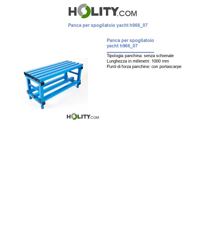 Panca per spogliatoio yacht h966_07