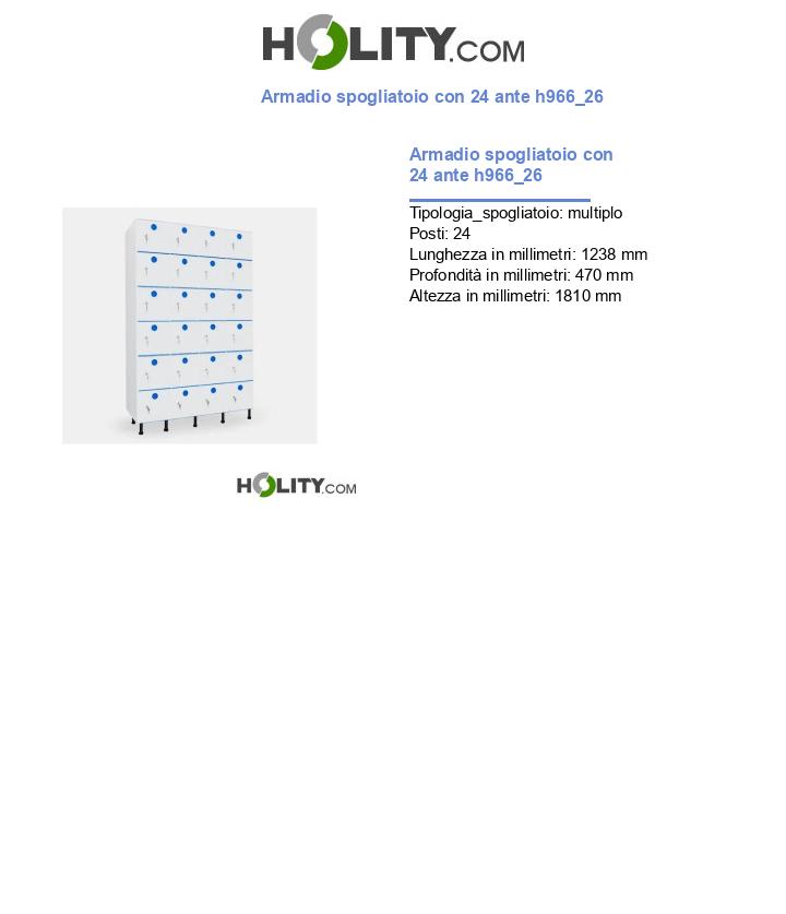 Armadio spogliatoio con 24 ante h966_26