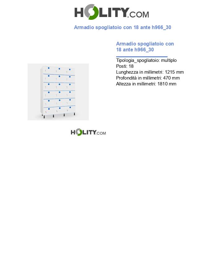 Armadio spogliatoio con 18 ante h966_30