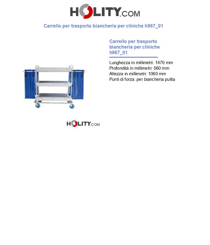 Carrello per trasporto biancheria per cliniche h967_01