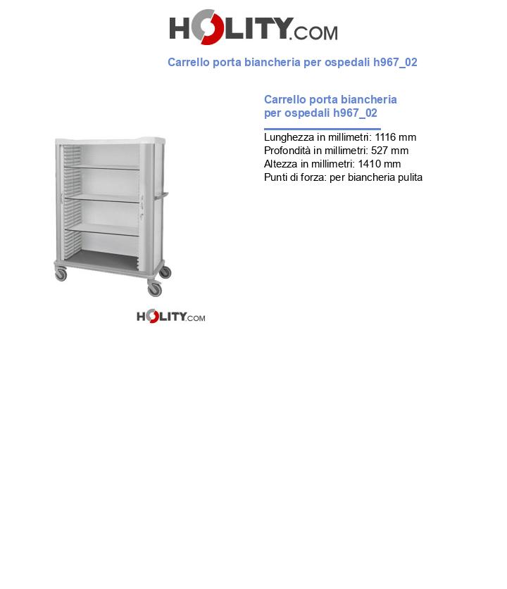 Carrello porta biancheria per ospedali h967_02