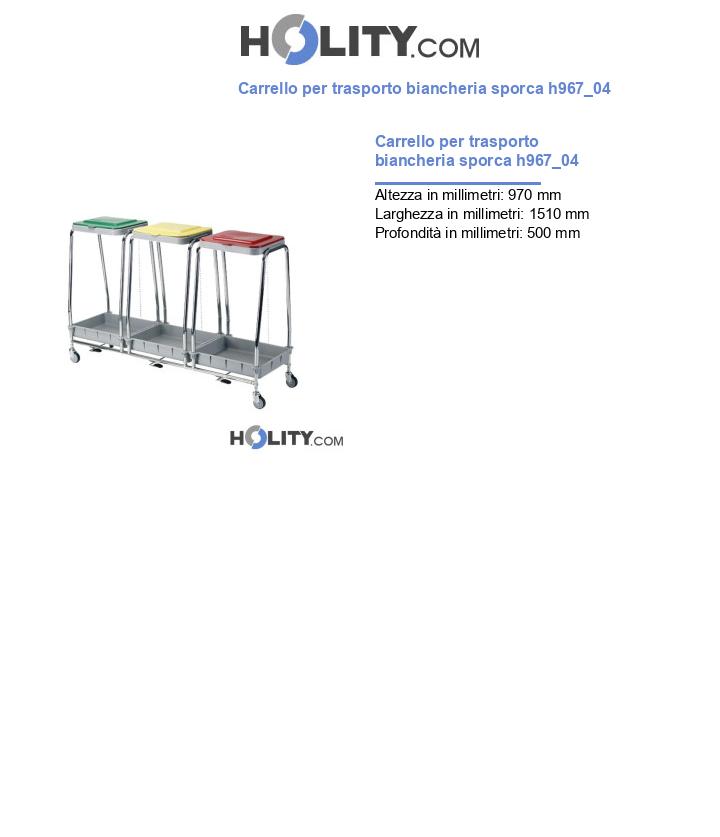 Carrello per trasporto biancheria sporca h967_04