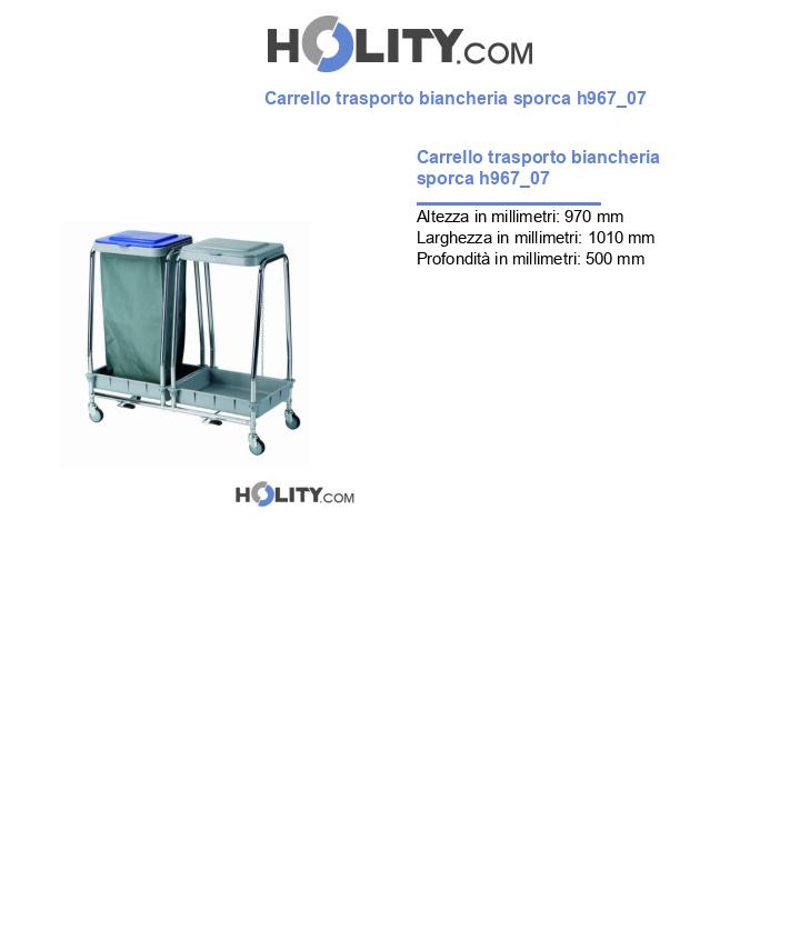 Carrello trasporto biancheria sporca h967_07