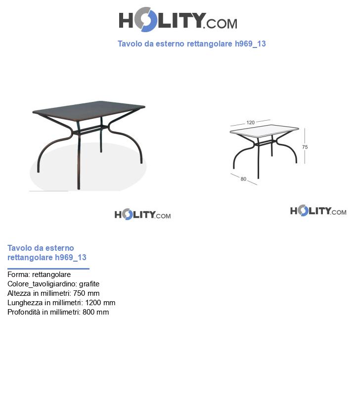 Tavolo da esterno rettangolare h969_13