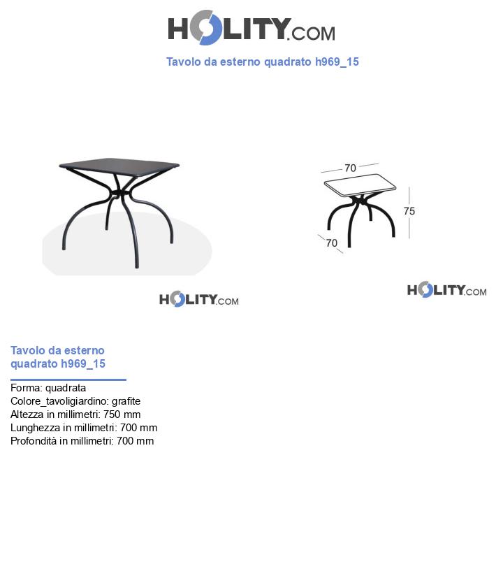 Tavolo da esterno quadrato h969_15