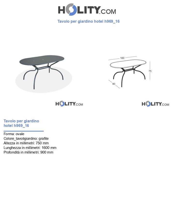 Tavolo per giardino hotel h969_16