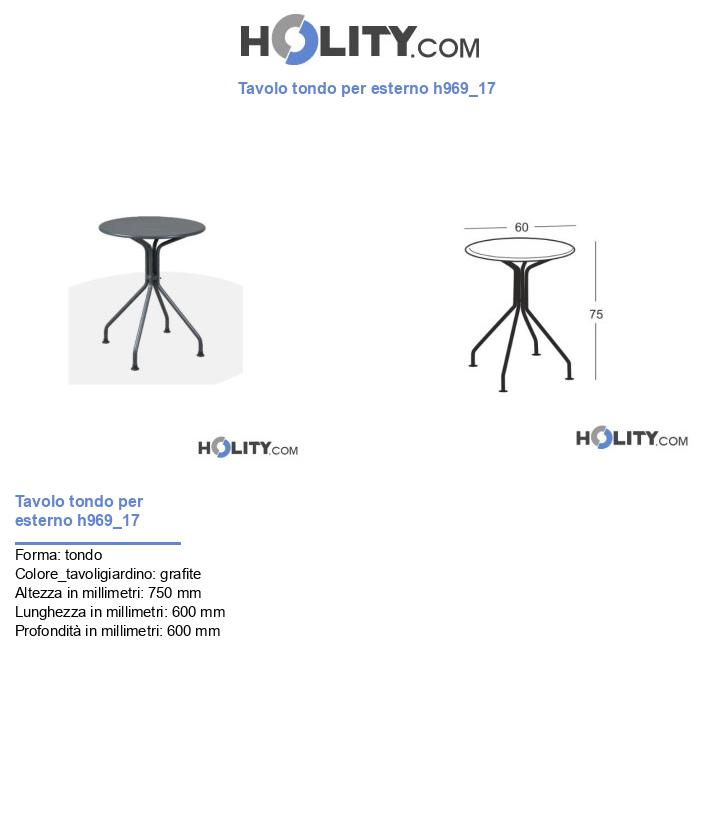 Tavolo tondo per esterno h969_17