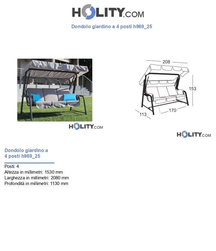 Dondolo giardino a 4 posti h969_25