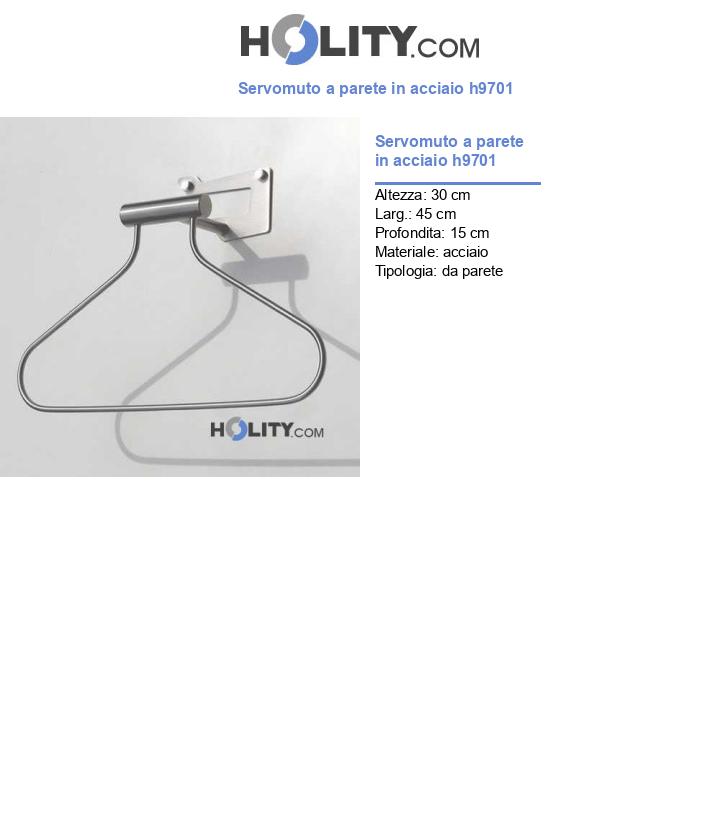 Servomuto a parete in acciaio h9701