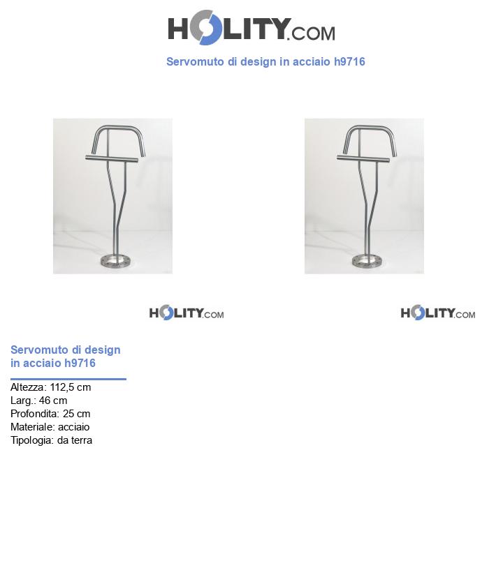 Servomuto di design in acciaio h9716