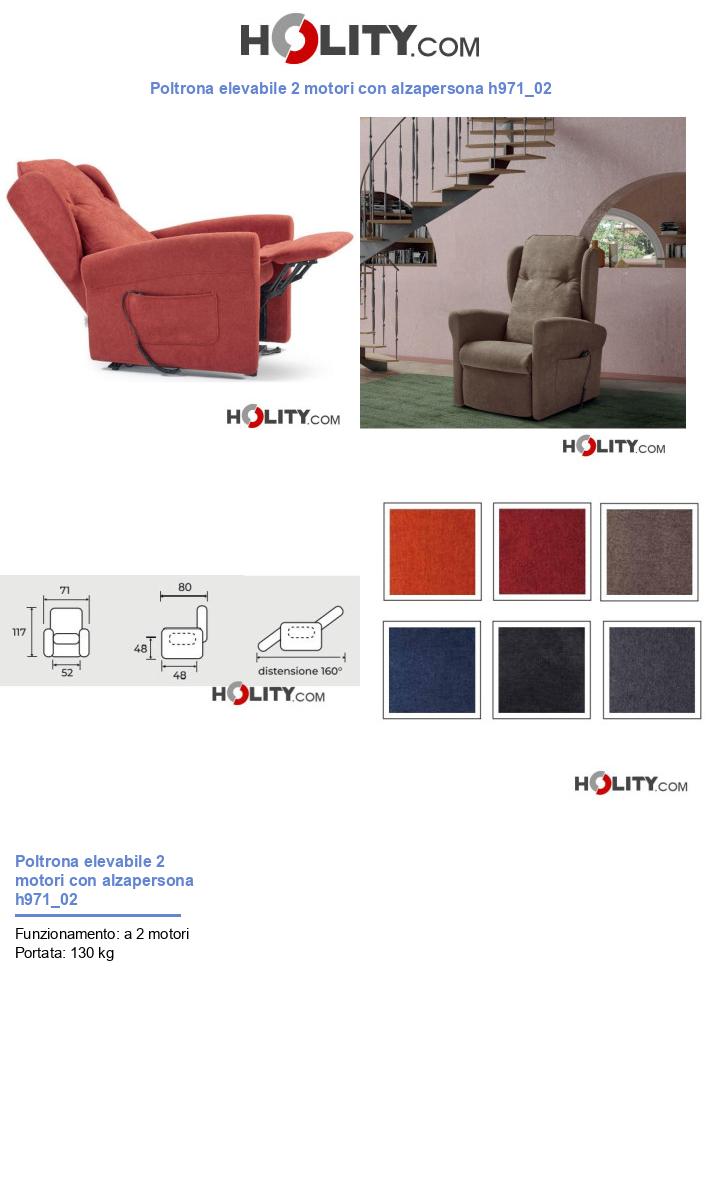 Poltrona elevabile 2 motori con alzapersona h971_02