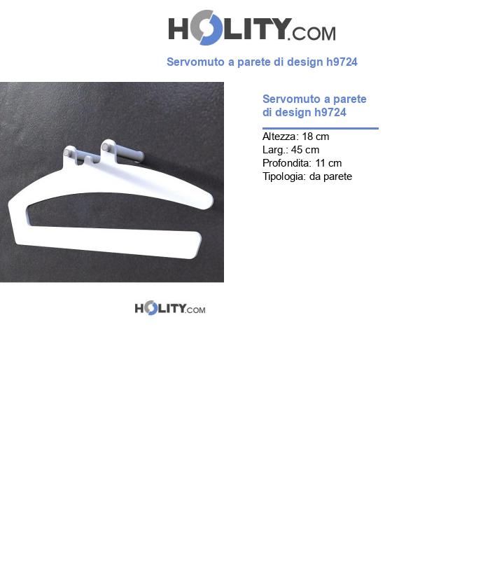 Servomuto a parete di design h9724