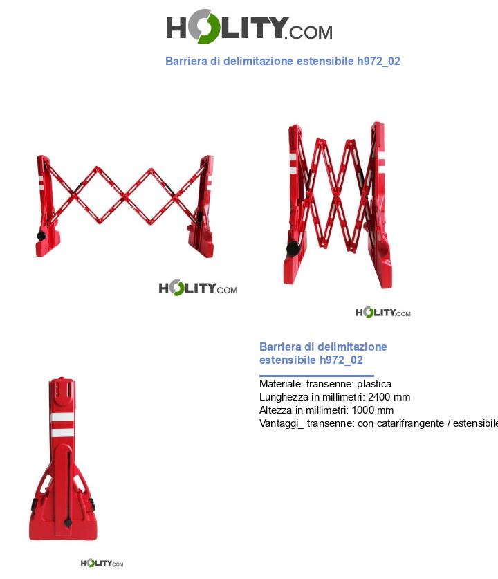 Barriera di delimitazione estensibile h972_02