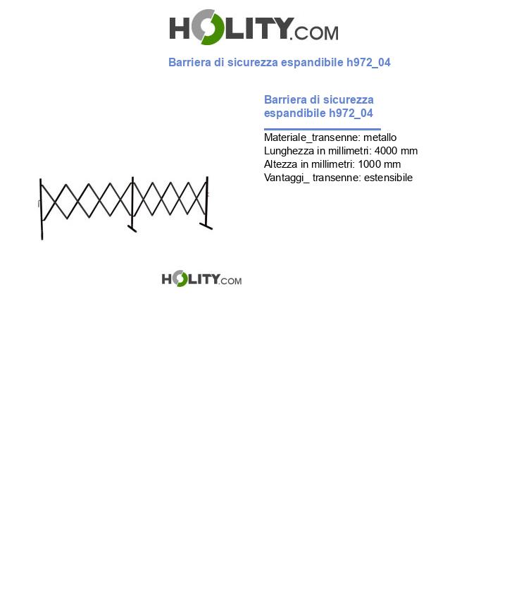Barriera di sicurezza espandibile h972_04