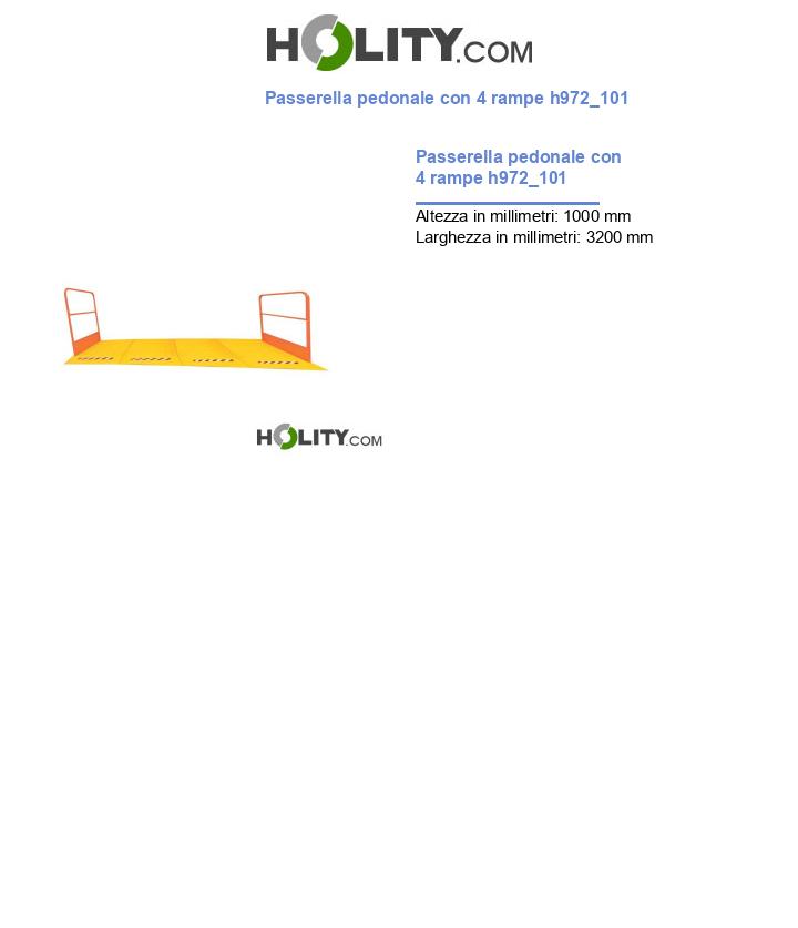 Passerella pedonale con 4 rampe h972_101