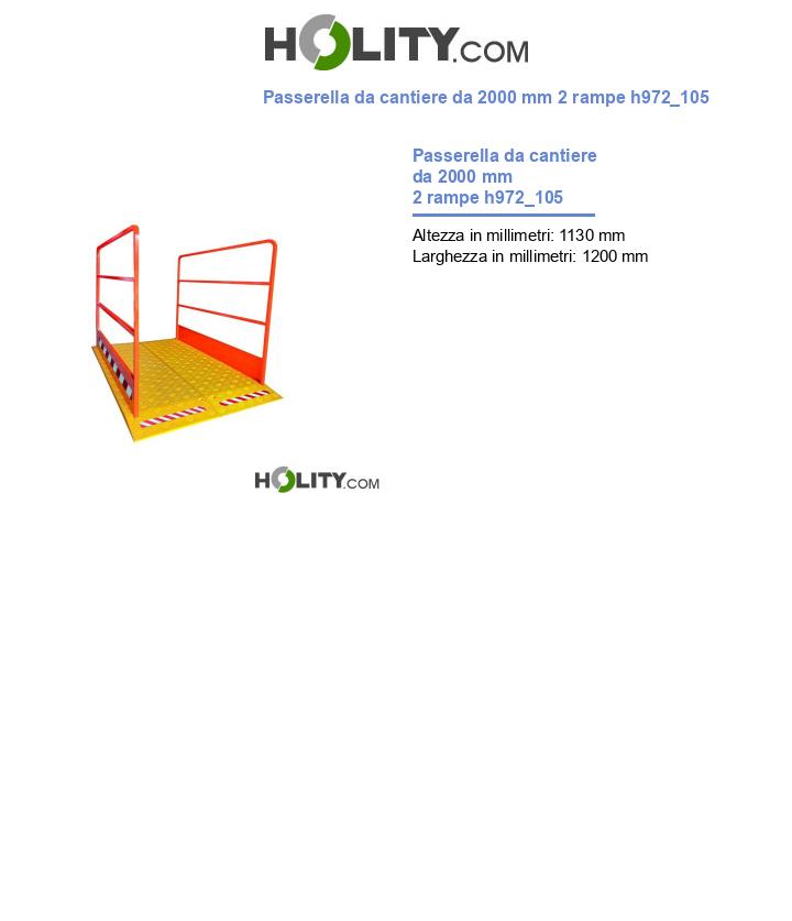 Passerella da cantiere da 2000 mm 2 rampe h972_105