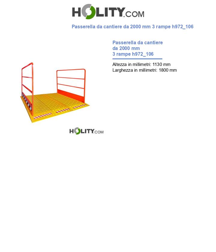 Passerella da cantiere da 2000 mm 3 rampe h972_106