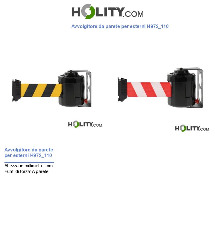 Avvolgitore da parete per esterni H972_110