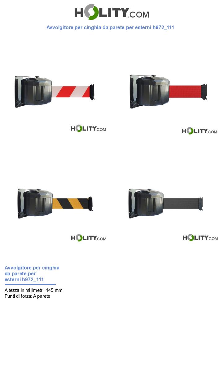 Avvolgitore per cinghia da parete per esterni h972_111