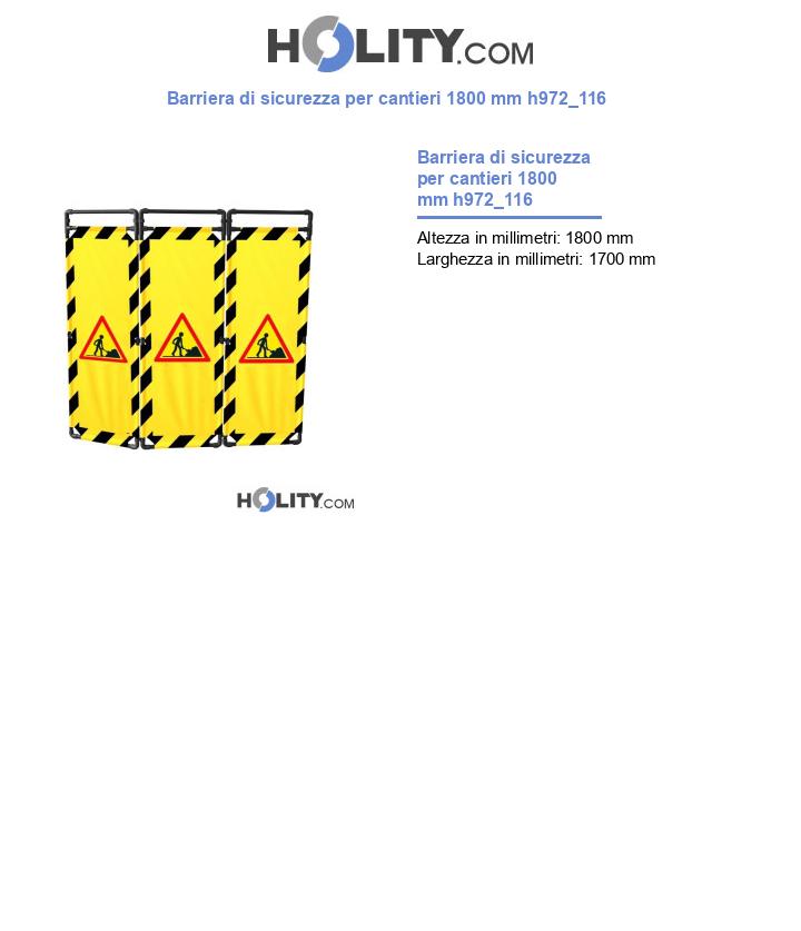 Barriera di sicurezza per cantieri 1800 mm h972_116