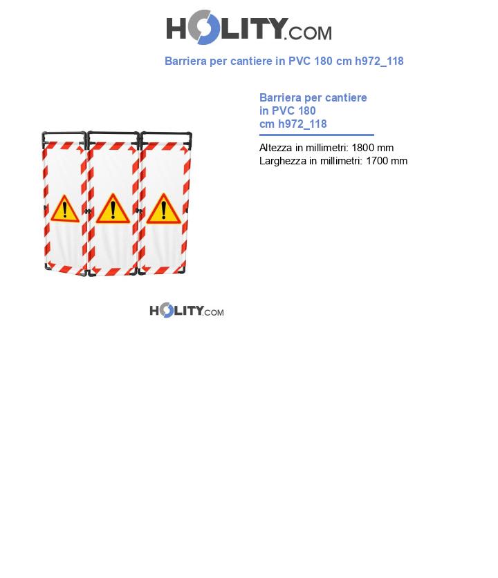 Barriera per cantiere in PVC 180 cm h972_118