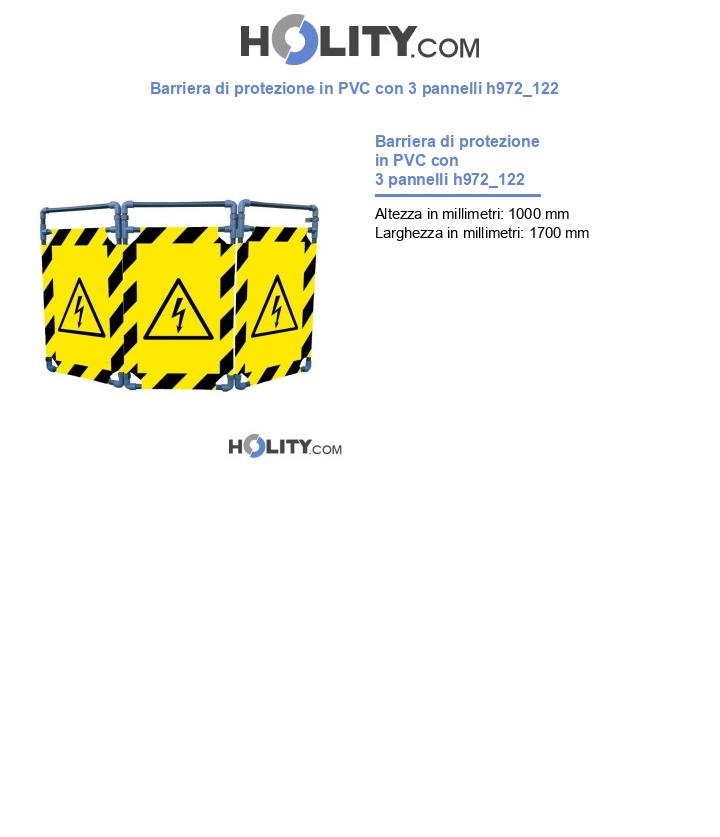 Barriera di protezione in PVC con 3 pannelli h972_122