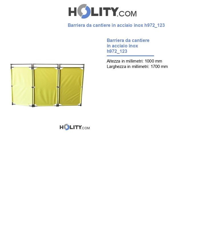 Barriera da cantiere in acciaio inox h972_123