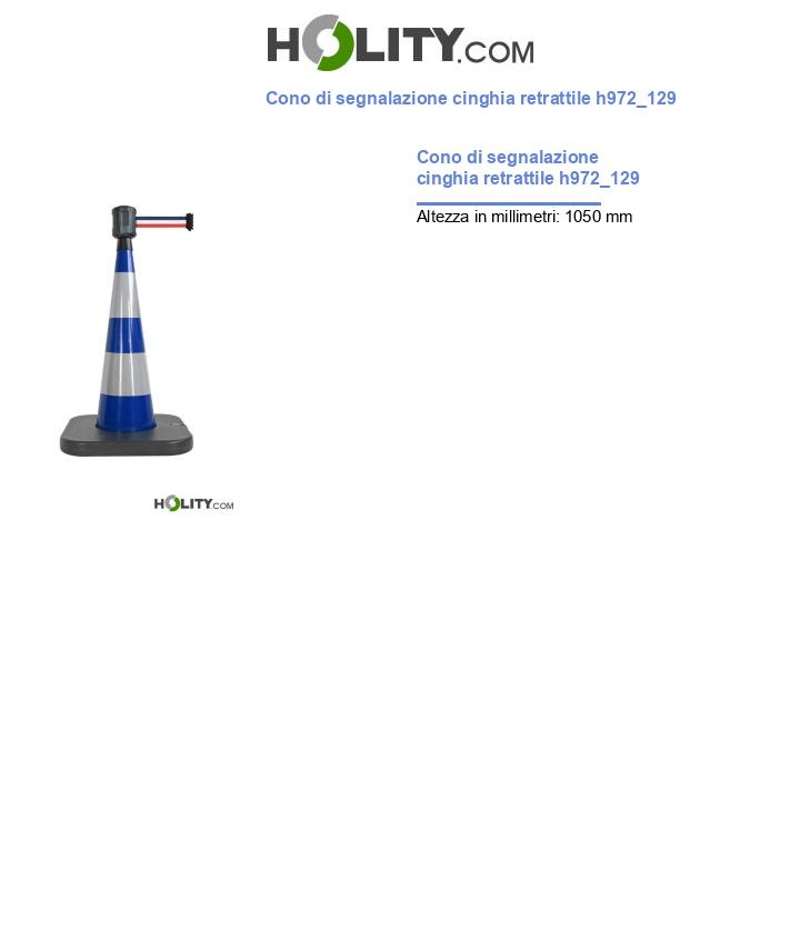 Cono di segnalazione cinghia retrattile h972_129