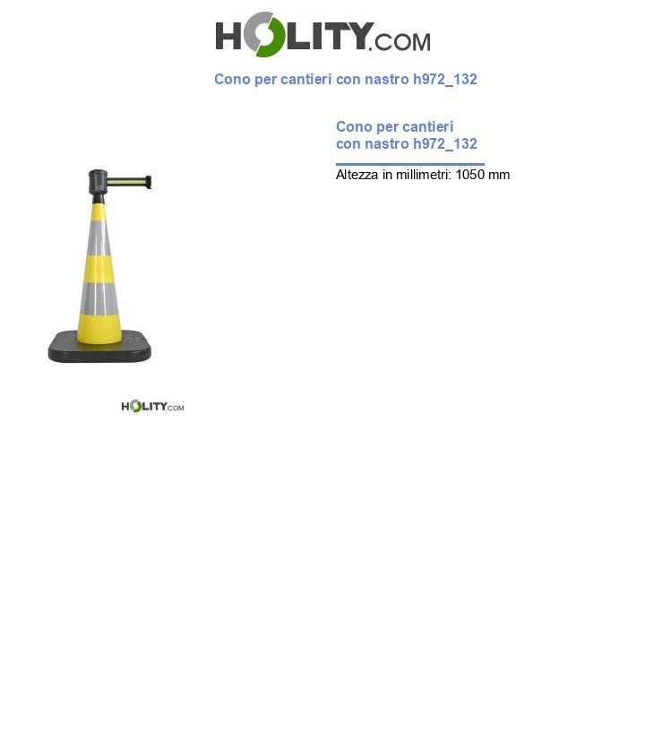 Cono per cantieri con nastro h972_132