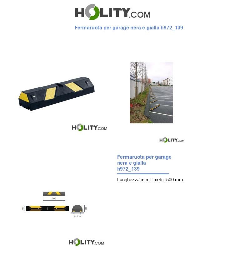 Fermaruota per garage nera e gialla h972_139