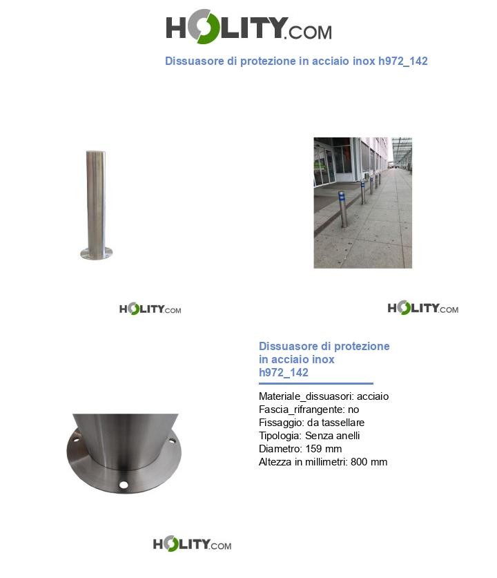 Dissuasore di protezione in acciaio inox h972_142