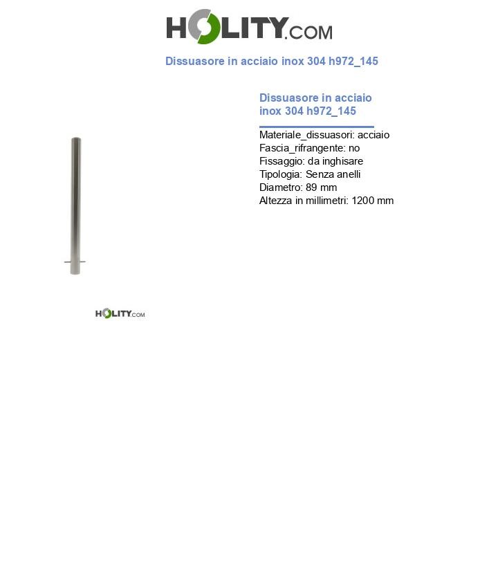 Dissuasore in acciaio inox 304 h972_145