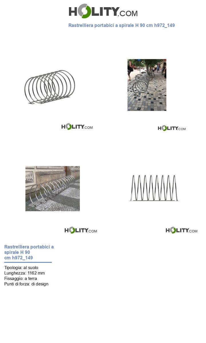 Rastrelliera portabici a spirale H 90 cm h972_149