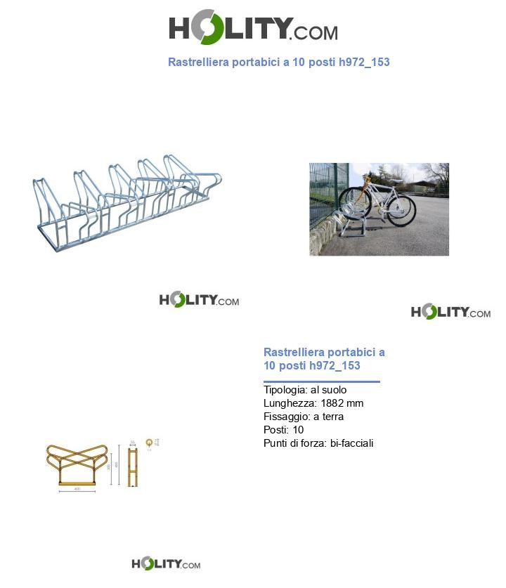 Rastrelliera portabici a 10 posti h972_153