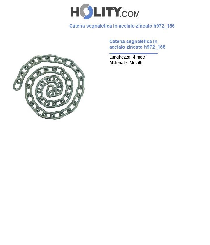 Catena segnaletica in acciaio zincato h972_156