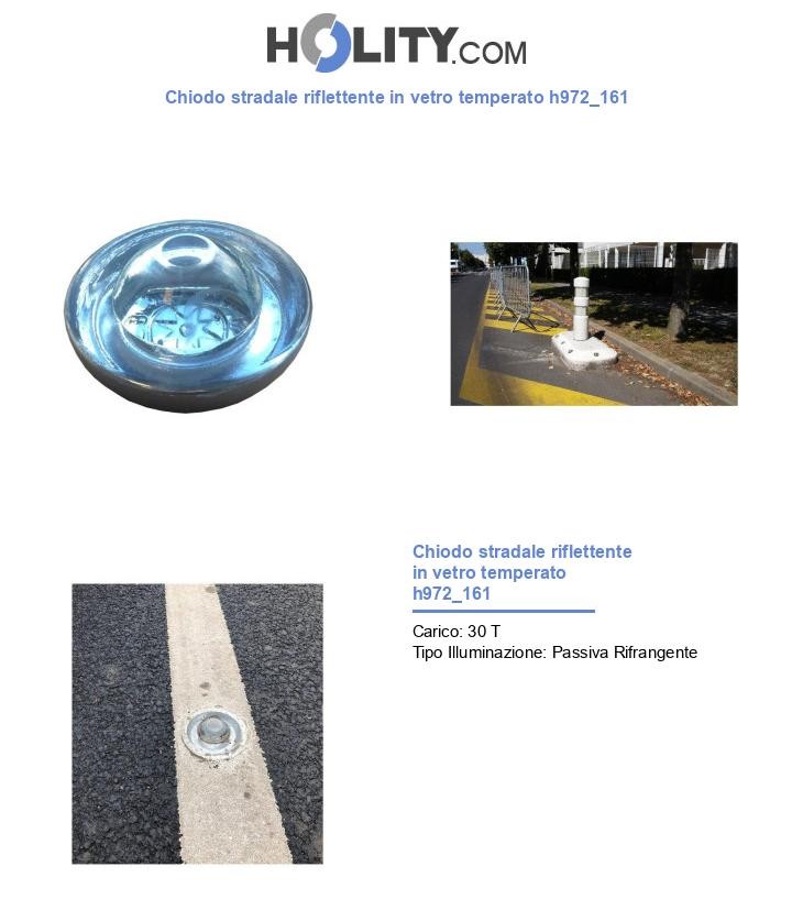 Chiodo stradale riflettente in vetro temperato h972_161