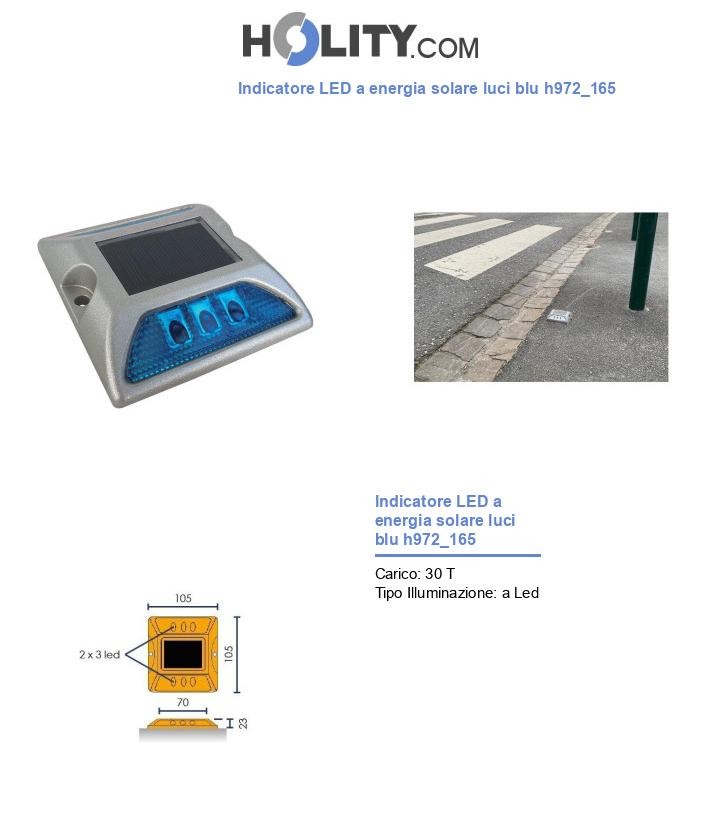 Indicatore LED a energia solare luci blu h972_165