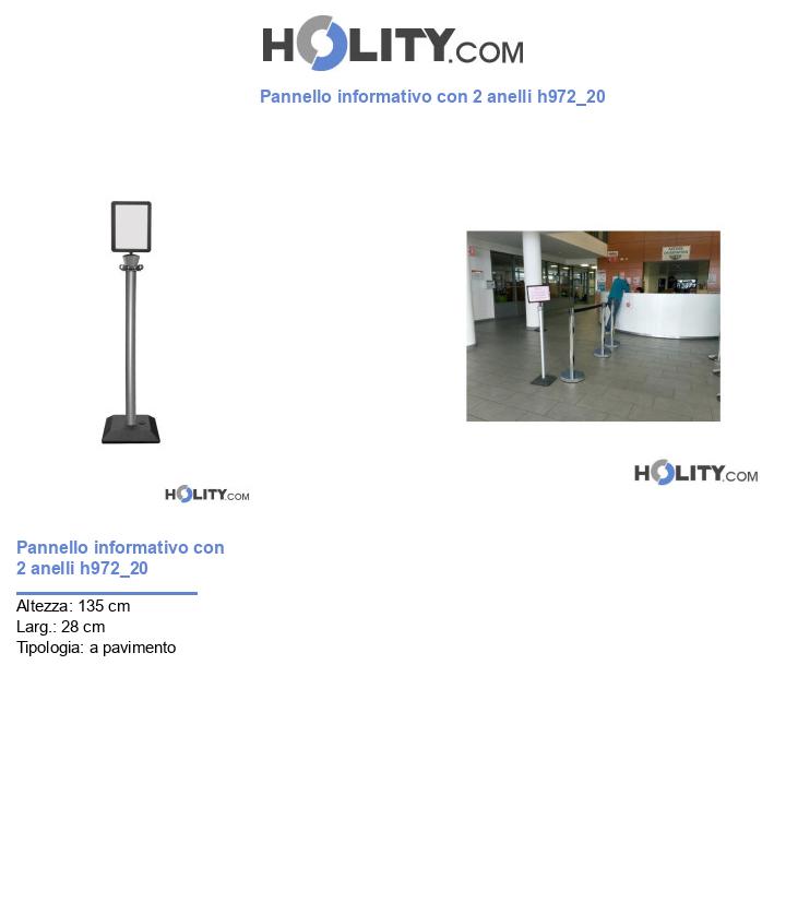 Pannello informativo con 2 anelli h972_20