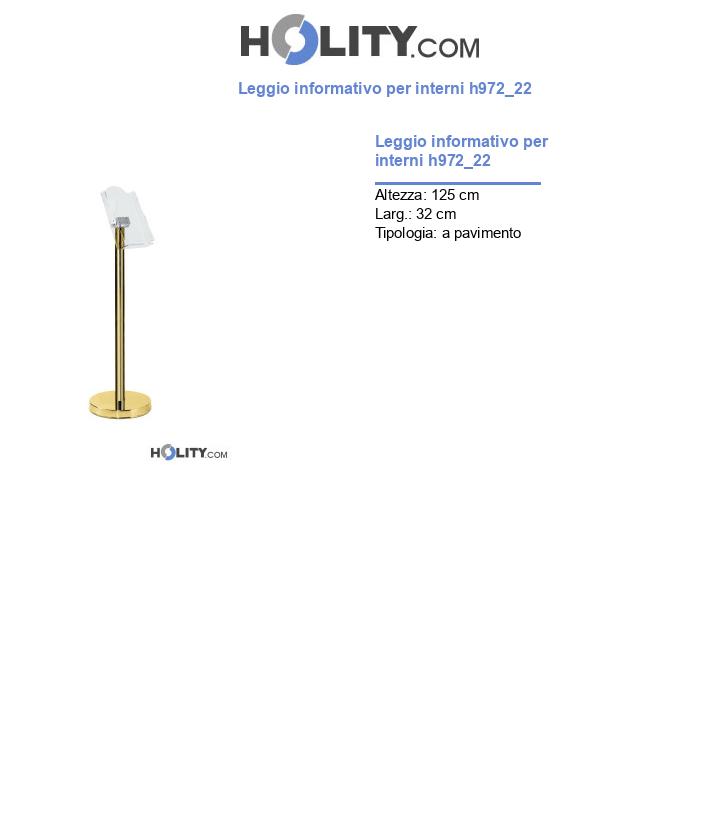 Leggio informativo per interni h972_22